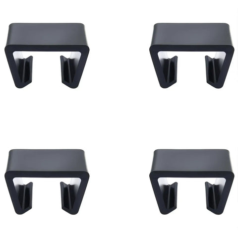 Set Of 4 Black Wicker Chair Clamps For Securing Modular Outdoor Furniture Connectors For Sectional Couch Pieces