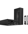 Top Shelf KVM Extender Kit With DisplayPort 1.2 And USB Over Fiber Optic Cable Stretching Up To 300M for remote desktop control components.