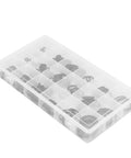225Pcs NBR O Ring Assortment Kit Pro Grade With 18 Oil Resistant Sizes In Transparent Storage Box