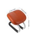 Top view of Adjustable Kneeling Meditation Bench For Mindful Practice Portable Prayer Chair Comfy Ergonomic Soft PU Floor Stool with measurements