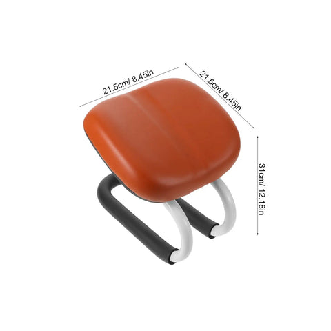 Top view of Adjustable Kneeling Meditation Bench For Mindful Practice Portable Prayer Chair Comfy Ergonomic Soft PU Floor Stool with measurements