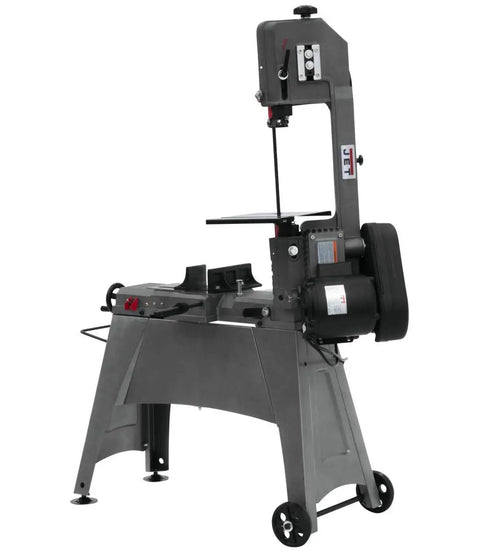 Beefy 5 By 6 Inch Metal Cutting Bandsaw For Horizontal And Vertical Cuts, One Half HP Motor, 115 And 230 Volt Single Phase, Three Speed Control, Auto Shut Off After Each Cut, Ball Bearing Blade Guides, Heavy Duty 14 Gauge Frame