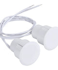 Top Shelf Recessed NC Magnetic Door And Window Contact Sensors, No Fuss Reed Switches For Burglar Alarms, Crisp White Five Pack.