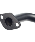Heavy Duty Road Ready 212CC Mini Bike Exhaust Pipe With Female Thread showing header assembly end with bolt holes.