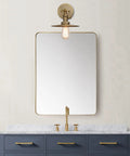 Industrial Vintage 1 Light Wall Sconce With 7.9 Inch Metal Shade Antique Vanity Light With On Off Switch over bathroom mirror