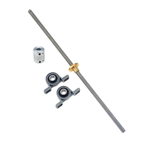 Pro Grade High Precision Ball Screw Nut End Kit With T8 Lead Screw 8mm Pitch 1mm Lead 100-800mm Length Includes Nut KP08 Bracket
