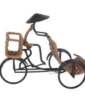 Killer Vintage Asian Rickshaw Driver Card Holder With Sleek Metal Body And Super Cool Rattan Detailing Perfect For Your Desk Or Shelves Bringing Fresh Home Office Energy To Your Space At Seven By Four Inches Wide.