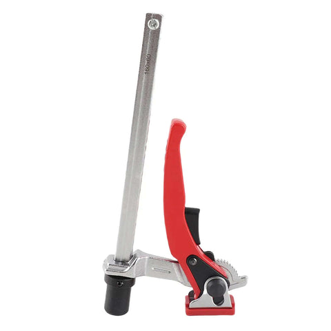 Heavy Duty Ratchet Hold Down Clamp For 20mm Dog Holes, Self Aligning Woodworking Bench Clamp With Guide Rail in chrome alloy steel