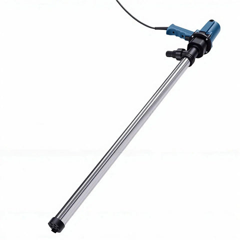 Aunmas Portable Electric Drum Pump With 90Cm Stainless Steel Tube For Transfer Of Water, Kerosene, Derv In 200L And 220L Standard Drums Lightweight Handheld Design With Us Plug For Easy Mobile Liquid Flow At Job Sites