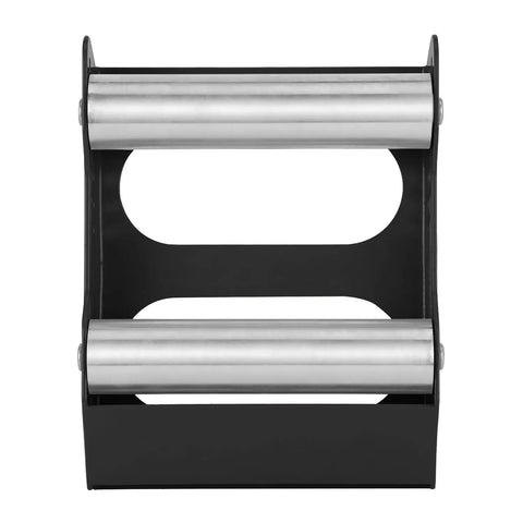 Front view of Beefy Universal Motorcycle Wheel Cleaning Stand With Paddock Roller 600 lb capacity for tire cleaning and chain lubrication.
