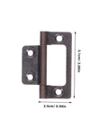 Heavy Duty Stainless Steel Flush Cabinet Hinges 12 Piece Whisper Quiet Close Non Mortise Swing Door Hardware for Kitchen and Wardrobe