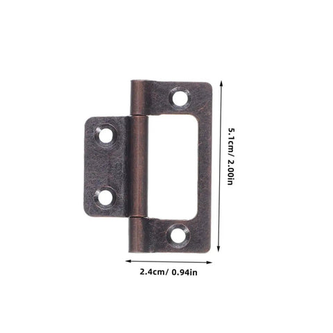 Heavy Duty Stainless Steel Flush Cabinet Hinges 12 Piece Whisper Quiet Close Non Mortise Swing Door Hardware for Kitchen and Wardrobe