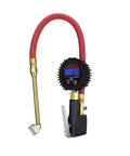 Compact Digital Tire Inflator With Gauge 255 PSI, 2.5 Inch Dial, 15 Inch Hose, Dual Head Chuck, 360 Swivel, Matte Black