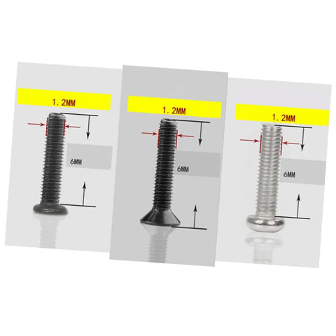 Miniature Countersunk Screw Set With Transparent Storage Case Lightweight Small Screws Close-Up Showing Different Sizes and Materials