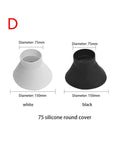 Adjusting Valve Connector Compatible With Flexible Smoke Extraction Pipe For Industrial Lab Welding Fume Arms. Black and white silicone round covers.