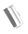 Ribbed Plastic Wall Anchors And Carbon Steel Screws Kit For TV Bracket Mounting Heavy Duty Rust Resistant Suitable For Drywall And Hollow Walls 6 Anchors And 6 Screws, 5cm x 1.3cm