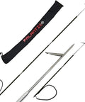 Carbon Fiber Pole Spear 7 Foot Travel 3-Piece With Single Flopper Tip Black for Spearfishing and Diving with carry bag