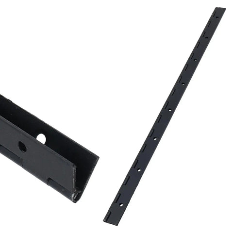 Durable Bulletproof Heavy Duty Black Piano Hinges Full Length Cabinet Door Hardware, 15.75x1.18 inches for RV and furniture.