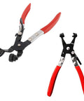 Two Piece Hose Clamp Pliers Set With 45 Degree Angle Flat Belt Hose Clamp Pliers And Wide And Flat Band Hose Clamp Pliers for automotive use