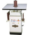 Powerful One Horsepower Oscillating Spindle Sander Featuring Rock Solid Cast Iron Table and Roomy Four Inch Dust Port for smooth finishes.