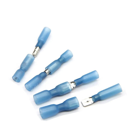 180 Piece Spade Terminals Kit With Insulated Crimp Connectors Heat Shrink Butt Ring Marine Automotive Wire Lugs For Serious DIY Projects And Quick Repairs On The Road, blue insulated spade terminals