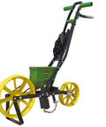 3lb Garden Seeder Workhorse With 7 Seed Plates For Precise Planting In Prepared Soil, Sweet Corn Planter with yellow wheels and green hopper