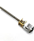 BRINGSMART DC gear motor with long threaded M4 shaft, brass gear assembly, all-metal gears
