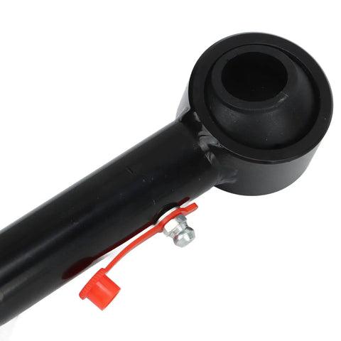 Close-up of the Front Sway Bar Quick Disconnect System for Jeep Wrangler JK 2007-2018 with stainless steel post and bushing