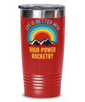 20oz Vacuum Insulated Stainless Steel Tumbler With Lid Red For All Day Hot Or Cold Drinks Rocketry Inspired Gift