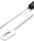 Instant Read Candy Thermometer Spatula With Built In Digital Temperature Reader Dual Function Kitchen Tool For Candy Making Baking And Cooking BPA Free Food Grade Material shown with digital display and white spatula blade.