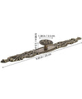 Side view of Vintage Style Cabinet Handles 6 Pack Zinc Alloy Drawer Pulls For Kitchen Wardrobe Dresser Doors Retro Hardware, showing detailed design and dimensions.