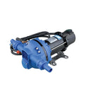 Heavy Duty 12 Volt Def Transfer Pump Handles 8 Gpm Antifreeze Or Washer Fluid No Sweat showing secure hose barb connections.