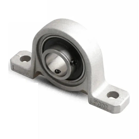 Heavy Duty Zinc Alloy Pillow Block Ball Bearing Built Tough For Industrial Equipment With Self Aligning Design And Precision Housing Runs Slick On 15mm Shafts, side view showcasing robust zinc housing.