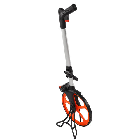 Fabater Mechanical Measuring Wheel 0-9999.9m/0-9999.9ft, hand held, durable design, with orange wheel and sturdy handle.