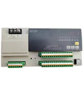 Compact Heavy Duty Switching Power Supply For Industrial Control And Machinery With Plug And Play Voltage Conversion, metal casing, clear output connections.