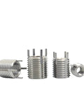 Heavy Duty Self Tapping Stainless Steel Thread Repair Inserts Thin Nuts M12 To M16 Size for car auto repairs with assorted insert sizes.