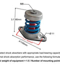 Heavy Duty Floor Mount Vibration Isolators Beat The Rattle With Rock Solid Spring Damping Mounts Finished In Rust Proof Steel For Tough Workshop Gear One Inch Deflection Handles Up To 154 Pounds, showing blue spring and metal base design.