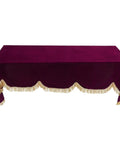 88-Key Electronic Piano Keyboard Cover Dust Protector For Full-Size Digital And Electric Pianos with gold fringes.