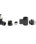 M12 5 Pin Right Angle Field Wireable Connector A Coding Circular IP67 Sensor Connector For PG7 Cable parts display