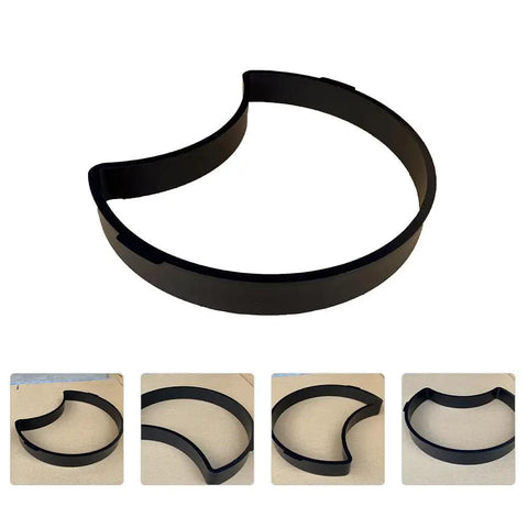 Crescent Moon Patio Molds Set For DIY Walkways, 3 Pcs Concrete Stepping Stone Molds For Garden Paths, shown in black ABS plastic