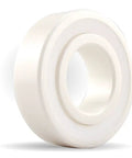 Rock Solid Heavy Duty Full Ceramic 6208 Bearing With ZrO2 Zirconia Balls And Dual PTFE Seals 40x80x18 Mm, side view on white background.
