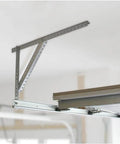 Heavy Duty Ceiling Mount Garage Door Track Hanger Kit With Angle Iron Brackets And Galvanized Mounting Hardware Screws And Bolts For Durable Rear Track Support And Easy Install