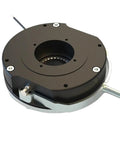 MIRGJK BN18 electromagnetic loss-of-power brake, round black brake housing with central bore and wiring.
