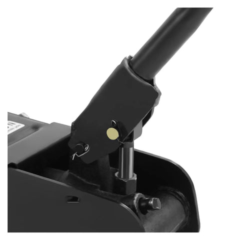 Close-up of Heavy Duty Two Point Five Ton Hydraulic Floor Jack With Drop Flat Profile For tire changes and tight spaces.