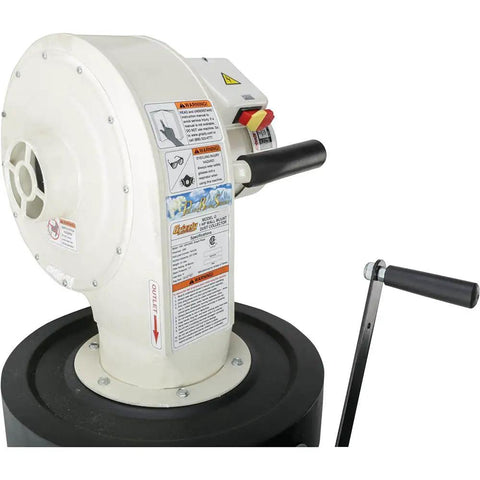 1 HP Wall Mount Dust Collector With Canister Filter 537 CFM 7.2 Inch Static Pressure detail view of motor and handle