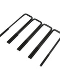 Beefy 12 Inch Flat Top Square Bend Rear Axle U Bolts Kit With Nuts And Gaskets For 1999 To 2010 Dodge Ram 1500 Rear Suspension Restore Clamp Force And Prevent Rust, black steel U-bolts
