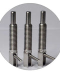 Kickass M10 Stainless Steel Indexing Plunger With Ergonomic L Handle Lever showing three spring loaded locking pins for precision positioning.