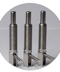 Built Tough Indexing Plunger With Lever Handle And Spring Loaded Pin Locking Mechanism for M6 and M8 bore options in steel.