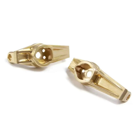 Premium Heavy Duty Brass Front Hub Carrier Assembly Kit For One Ten Scale Rc Rock Crawlers showing detailed machined brass parts.