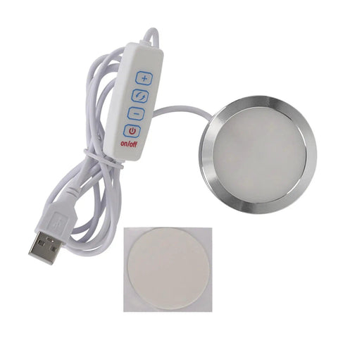 Durable Aluminum LED Lamp Assembly Kit For 3D Printers With USB Power Plug And Play Bright LED Illumination For Your DIY Maker Bench Indoor Use Projects with USB cable and control buttons visible